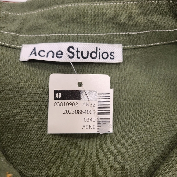 ACNE STUDIOS Cotton Three-Quarter Sleeve Shirt - Picture 6 of 8